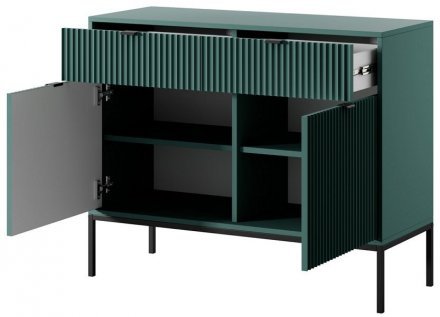 Комод Perfect Home Нова / Nova 2-дверний з 2 шухлядами і чорними ніжками KSZ104 Лабрадор (PFH-091500)