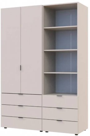 Шафа для одягу Doros Гелар Кашемір 2ДСП з пеналом 137.5х49.5х203.4 (DRS-011914) Шафа для одягу Doros Гелар Кашемір 2ДСП з пеналом 137.5х49.5х203.4 (DRS-011914)