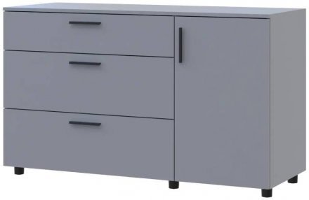 Комод Doros Торн Сірий 3Ш/1Д 135х51.6х80 (DRS-012107) Комод Doros Торн Сірий 3Ш/1Д 135х51.6х80 (DRS-012107)