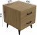 Тумба Віва 2 на конусних ніжках Ferrum-decor 41x35x40 Чорний метал ДСП Дуб Артизан 16 мм (FRD-106816)