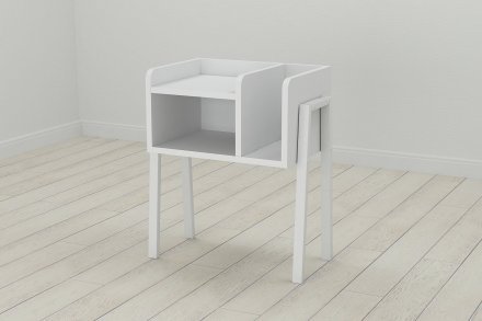 Тумба модульна Ferrum-decor Амелі 540x450x320 метал Білий ДСП Біле 16 мм (FRD-103011)
