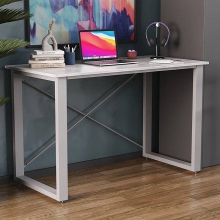 Письмовий стіл Ferrum-decor Драйв 750x1000x600 Сірий метал ДСП Бетон 32 мм (FRD-103309)
