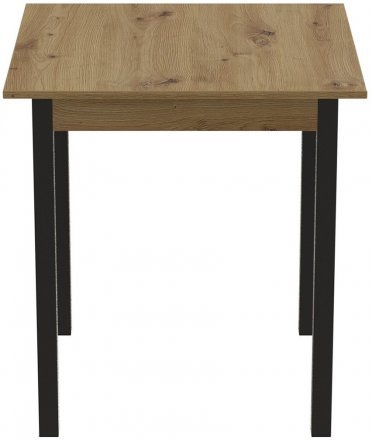 Стіл кухонний Ferrum-decor Агата 75x80x80 Чорний ДСП Дуб Артизан 16мм (FRD-105679)