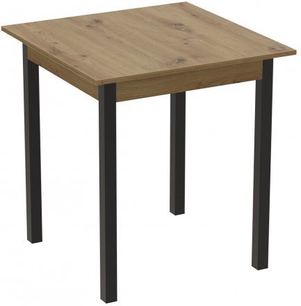 Стіл кухонний Ferrum-decor Агата 75x80x80 Чорний ДСП Дуб Артизан 16мм (FRD-105679)