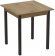 Стіл кухонний Ferrum-decor Агата 75x80x80 Чорний ДСП Дуб Артизан 16мм (FRD-105679)
