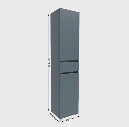 Пенал з висувним ящиком Еверест Лайт ПЛ-1 Графіт (DTM-4906)