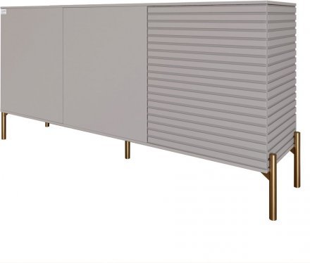 Комод закритий у вітальню на золотих металевих ніжках LION Грей 154x38x76,5 см Кашемір/Кашемір (LION-041873)