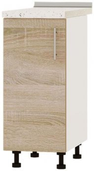 Кухонний модуль Оптіма Низ Н83-350 Білий/Дуб Сонома (без стільниці) 350х461х820 мм (DTM-072663)