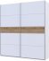 Шафа-купе двохдверна Doros G-Caiser 220х60х240 см Білий/Дуб евок (DRS-011223)