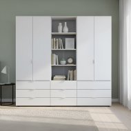 Шафа для одягу Doros Гелар Білий 2+2ДСП з пеналом 215х49.5х203.4 (DRS-011915) Шафа для одягу Doros Гелар Білий 2+2ДСП з пеналом 215х49.5х203.4 (DRS-011915)
