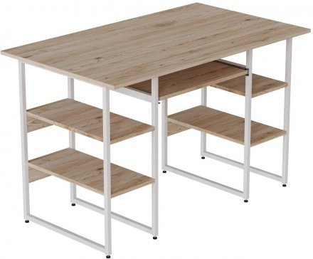 Комп'ютерний стіл Ferrum-decor Тім 75x120x70 білий ДСП Дуб Сан-Марино 16мм (FRD-101374) Комп'ютерний стіл Ferrum-decor Тім 75x120x70 білий ДСП Дуб Сан-Марино 16мм (FRD-101374)