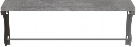 Полиця настінна Ferrum-decor Юзібі 270x500x150 метал Сірий ДСП Бетон 16 мм (FRD-102673)