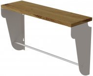 Полиця настінна Ferrum-decor Світ 300x500x150 метал Білий ДСП Дуб Артизан 16 мм (FRD-102791)