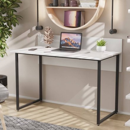 Письмовий стіл Ferrum-decor Скай 75x120x70 чорний ДСП Біле 16мм (FRD-103651)