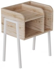 Тумба модульна Ferrum-decor Амелі 540x450x320 метал Білий ДСП Дуб Сан-Марино 16 мм (FRD-103012)