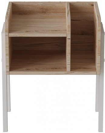 Тумба модульна Ferrum-decor Амелі 540x450x320 метал Білий ДСП Дуб Сан-Марино 16 мм (FRD-103012)