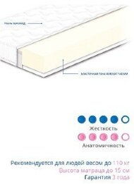 Матрац безпружинний Нео 80х180х15 см