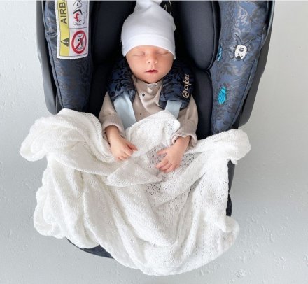 Плед плетений Butterfly 90x90 см White Coconut lullalove-0130 Плед плетений Butterfly 90x90 см White Coconut lullalove-0130