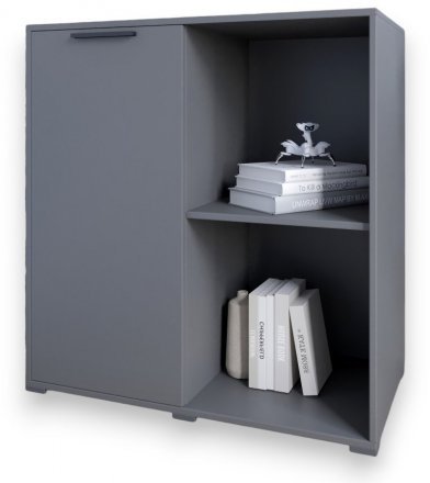 Тумба однодверна LION Краш 82x43x86 см Антрацит (LION-044101) Тумба однодверна LION Краш 82x43x86 см Антрацит (LION-044101)
