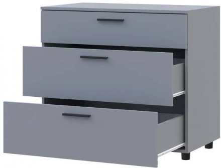 Комод Doros Торн Сірий 3Ш 90х51.6х80 (DRS-012109)