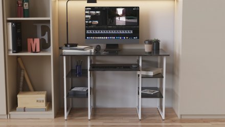 Комп'ютерний стіл Ferrum-decor Тім 75x120x70 білий ДСП Сосна Кембра 16мм (FRD-101375)