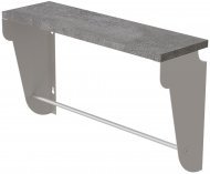 Полиця настінна Ferrum-decor Світ 300x500x150 метал Білий ДСП Бетон 16 мм (FRD-102792)
