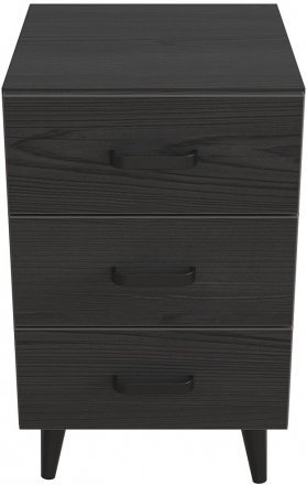Тумба Віва 3 на конусних ніжках Ferrum-decor 56,5x35x40 Чорний метал ДСП Сосна Кембра 16 мм (FRD-106818)