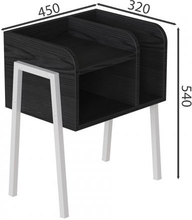 Тумба модульна Ferrum-decor Амелі 540x450x320 метал Білий ДСП Сосна Кембра 16 мм (FRD-103013)