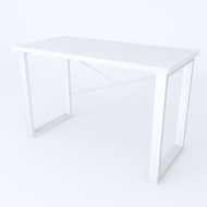 Письмовий стіл Ferrum-decor Драйв 750x1400x700 Білий метал ДСП Біле 32 мм (FRD-103415)