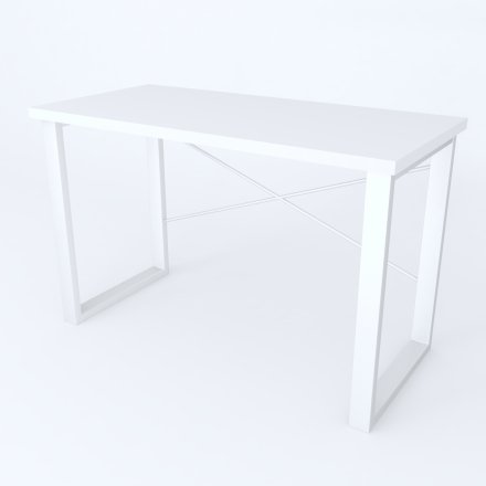 Письмовий стіл Ferrum-decor Драйв 750x1400x700 Білий метал ДСП Біле 32 мм (FRD-103415)