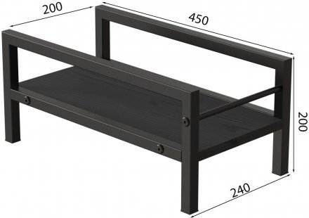 Підставка для системного блоку Ferrum-decor Нікі 21x24x45 Чорний ДСП Сосна Кембра 16мм (FRD-105288) Підставка для системного блоку Ferrum-decor Нікі 21x24x45 Чорний ДСП Сосна Кембра 16мм (FRD-105288)