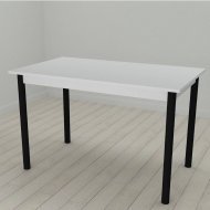 Стіл кухонний Ferrum-decor Беніта 75x120x80 Чорний ДСП Біле 16мм (FRD-106290)