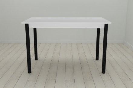 Стіл кухонний Ferrum-decor Беніта 75x120x80 Чорний ДСП Біле 16мм (FRD-106290)