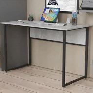 Стіл письмовий Коді Ferrum-decor 75x100x60 Чорний метал ДСП Бетон 16 мм (FRD-106579)