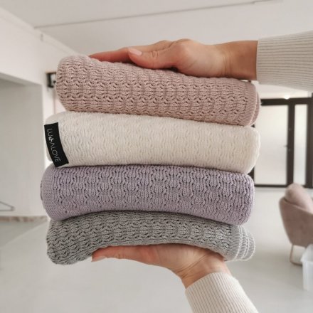 Плед плетений Butterfly 90x90 см Ice Grey lullalove-0154 Плед плетений Butterfly 90x90 см Ice Grey lullalove-0154