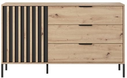 Комод Perfect Home Таллі / Tally 1-дверний з 3 шухлядами 1D3S/138 Дуб артизан/антрацит (PFH-091096)