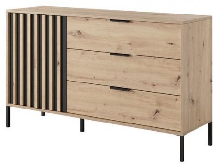 Комод Perfect Home Таллі / Tally 1-дверний з 3 шухлядами 1D3S/138 Дуб артизан/антрацит (PFH-091096)