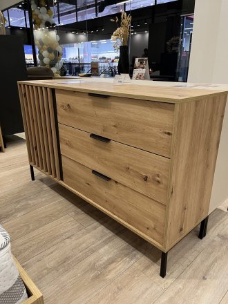 Комод Perfect Home Таллі / Tally 1-дверний з 3 шухлядами 1D3S/138 Дуб артизан/антрацит (PFH-091096)