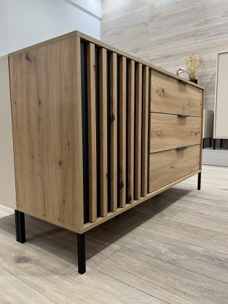 Комод Perfect Home Таллі / Tally 1-дверний з 3 шухлядами 1D3S/138 Дуб артизан/антрацит (PFH-091096)