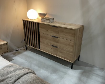 Комод Perfect Home Таллі / Tally 1-дверний з 3 шухлядами 1D3S/138 Дуб артизан/антрацит (PFH-091096)