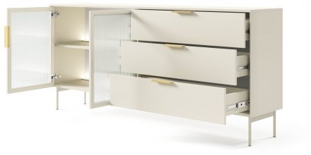 Комод з підсвіткою Perfect Home Лумі / Lumi 2D3S/181 2-дверний з 3 шухлядами Кашемір (PFH-091387)