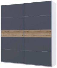 Шафа-купе двохдверна Doros G-Caiser 220х60х240 см Білий/Графіт/Дуб евок (DRS-011225) Шафа-купе двохдверна Doros G-Caiser 220х60х240 см Білий/Графіт/Дуб евок (DRS-011225)