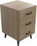 Тумба Віва 3 на конусних ніжках Ferrum-decor 56,5x35x40 Чорний метал ДСП Дуб Сонома 16 мм (FRD-106820)