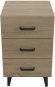Тумба Віва 3 на конусних ніжках Ferrum-decor 56,5x35x40 Чорний метал ДСП Дуб Сонома 16 мм (FRD-106820)