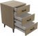 Тумба Віва 3 на конусних ніжках Ferrum-decor 56,5x35x40 Чорний метал ДСП Дуб Сонома 16 мм (FRD-106820)