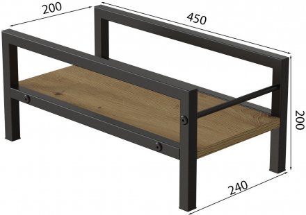 Підставка для системного блоку Ferrum-decor Нікі 21x24x45 Чорний ДСП Дуб Артизан 16мм (FRD-105291) Підставка для системного блоку Ferrum-decor Нікі 21x24x45 Чорний ДСП Дуб Артизан 16мм (FRD-105291)