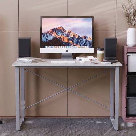 Стіл письмовий Дейв Ferrum-decor 750x1400x700 Сірий метал ДСП Бетон 16 мм (FRD-106466)