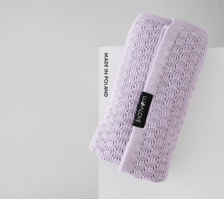 Плед плетений Butterfly 90x90 см Dusky Lilac lullalove-0123