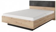 Ліжко (каркас) Perfect Home Таллі / Tally 160 з м'яким ізголів'ям двоспальне Дуб артизан/антрацит (PFH-091099)