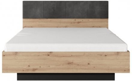 Ліжко (каркас) Perfect Home Таллі / Tally 160 з м'яким ізголів'ям двоспальне Дуб артизан/антрацит (PFH-091099) Ліжко (каркас) Perfect Home Таллі / Tally 160 з м'яким ізголів'ям двоспальне Дуб артизан/антрацит (PFH-091099)